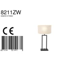 Steinhauer table lamp STANG up, 2-fold, with switch, with shade, with plug E27 IP20, black matt dimmable