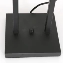Steinhauer table lamp STANG up, 2-fold, with switch, with shade, with plug E27 IP20, black matt dimmable