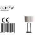 Steinhauer table lamp STANG up, 2-fold, with switch, with shade, with plug E27 IP20, black matt dimmable