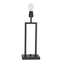 Steinhauer table lamp STANG up, 2-fold, with switch, with shade, with plug E27 IP20, black matt dimmable