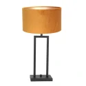 Steinhauer table lamp STANG up, 2-fold, with switch, with shade, with plug E27 IP20, black matt dimmable