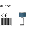 Steinhauer table lamp STANG up, 2-fold, with switch, with shade, with plug E27 IP20, black matt dimmable