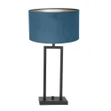Steinhauer table lamp STANG up, 2-fold, with switch, with shade, with plug E27 IP20, black matt dimmable