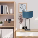Steinhauer table lamp STANG up, 2-fold, with switch, with shade, with plug E27 IP20, black matt dimmable