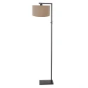 Steinhauer floor lamp STANG down, with switch, with shade, with plug E27 IP20, black matt dimmable