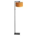 floor lamp STANG down, with switch, with shade, with plug E27 IP20, black matt dimmable