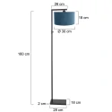 Steinhauer floor lamp STANG down, with switch, with shade, with plug E27 IP20, black matt dimmable