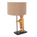 anne light & home table lamp ANIMAUX - SURICATE up, with switch, with shade, with plug E27 IP20, black matt 