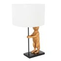 Lampe de table ANIMAUX - SURICATE haut, avec interrupteur, avec abat-jour, avec prise de courant E27 IP20, noir mat 