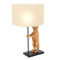 anne light & home table lamp ANIMAUX - SURICATE up, with switch, with shade, with plug E27 IP20, black matt 