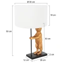 anne light & home table lamp ANIMAUX - SURICATE up, with switch, with shade, with plug E27 IP20, black matt 
