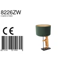 anne light & home table lamp ANIMAUX - SURICATE up, with switch, with shade, with plug E27 IP20, black matt 