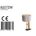 anne light & home table lamp ANIMAUX - SURICATE up, with switch, with shade, with plug E27 IP20, black matt 