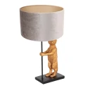 anne light & home table lamp ANIMAUX - SURICATE up, with switch, with shade, with plug E27 IP20, black matt 