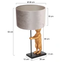 anne light & home table lamp ANIMAUX - SURICATE up, with switch, with shade, with plug E27 IP20, black matt 