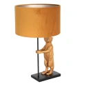 table lamp ANIMAUX - SURICATE up, with switch, with shade, with plug E27 IP20, black matt 