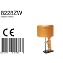 table lamp ANIMAUX - SURICATE up, with switch, with shade, with plug E27 IP20