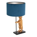 Lampe de table ANIMAUX - SURICATE haut, avec interrupteur, avec abat-jour, avec prise de courant E27 IP20, noir mat 