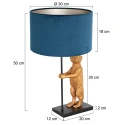 anne light & home table lamp ANIMAUX - SURICATE up, with switch, with shade, with plug E27 IP20, black matt 