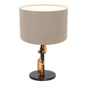 anne light & home Lampe de table ANIMAUX - OURSES haut, avec interrupteur, avec abat-jour, avec prise de courant E27 IP20, noir mat 
