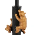 anne light & home Lampe de table ANIMAUX - OURSES haut, avec interrupteur, avec abat-jour, avec prise de courant E27 IP20, noir mat 
