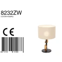 table lamp ANIMAUX - OURSES up, with switch, with shade, with plug E27 IP20, black matt 