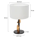 table lamp ANIMAUX - OURSES up, with switch, with shade, with plug E27 IP20, black matt 