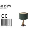 anne light & home table lamp ANIMAUX - OURSES up, with switch, with shade, with plug E27 IP20, black matt 