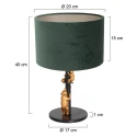 anne light & home table lamp ANIMAUX - OURSES up, with switch, with shade, with plug E27 IP20, black matt 