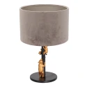 table lamp ANIMAUX - OURSES up, with switch, with shade, with plug E27 IP20, black matt 