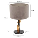 anne light & home table lamp ANIMAUX - OURSES up, with switch, with shade, with plug E27 IP20, black matt 