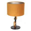table lamp ANIMAUX - OURSES up, with switch, with shade, with plug E27 IP20, black matt 