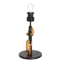 anne light & home table lamp ANIMAUX - OURSES up, with switch, with shade, with plug E27 IP20, black matt 