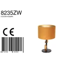 anne light & home table lamp ANIMAUX - OURSES up, with switch, with shade, with plug E27 IP20, black matt 
