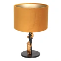 anne light & home table lamp ANIMAUX - OURSES up, with switch, with shade, with plug E27 IP20, black matt 