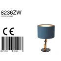 anne light & home Lampe de table ANIMAUX - OURSES haut, avec interrupteur, avec abat-jour, avec prise de courant E27 IP20, noir mat 