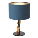 anne light & home Lampe de table ANIMAUX - OURSES haut, avec interrupteur, avec abat-jour, avec prise de courant E27 IP20, noir mat 