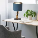 anne light & home Lampe de table ANIMAUX - OURSES haut, avec interrupteur, avec abat-jour, avec prise de courant E27 IP20, noir mat 