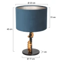 anne light & home Lampe de table ANIMAUX - OURSES haut, avec interrupteur, avec abat-jour, avec prise de courant E27 IP20, noir mat 