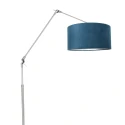 Steinhauer floor lamp PRESTIGE CHIC cylindrical, with switch, with shade, with jointed arm, with plug E27 IP20, steel brushed 