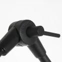 Steinhauer floor lamp PRESTIGE CHIC cylindrical, with switch, with shade, with jointed arm, with plug E27 IP20, black matt dimmable