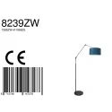 Steinhauer floor lamp PRESTIGE CHIC cylindrical, with switch, with shade, with jointed arm, with plug E27 IP20, black matt dimmable