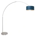 floor lamp SPARKLED LIGHT cylindrical, with switch, with shade, with plug, adjustable E27 IP20, steel brushed 