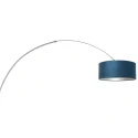 Steinhauer floor lamp SPARKLED LIGHT cylindrical, with switch, with shade, with plug, adjustable E27 IP20, steel brushed 