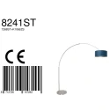 Steinhauer floor lamp SPARKLED LIGHT cylindrical, with switch, with shade, with plug, adjustable E27 IP20, steel brushed 