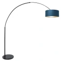 floor lamp SPARKLED LIGHT cylindrical, with switch, with shade, with plug, adjustable E27 IP20, black matt 
