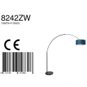 Steinhauer floor lamp SPARKLED LIGHT cylindrical, with switch, with shade, with plug, adjustable E27 IP20, black matt 