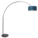 Steinhauer floor lamp SPARKLED LIGHT cylindrical, with switch, with shade, with plug, adjustable E27 IP20, black matt 