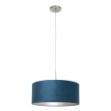 Luminaire à suspension SPARKLED LIGHT cylindrique, avec abat-jour E27 IP20, acier brossé gradable