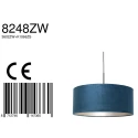 Steinhauer pendant luminaire SPARKLED LIGHT cylindrical, with shade E27 IP20, black matt dimmable